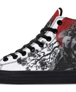 japanese samurai painting high top canvas shoes