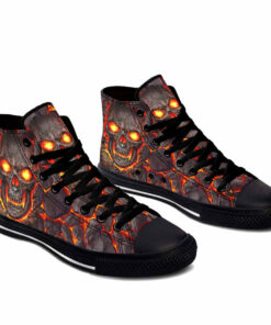lava rock skull high top shoes
