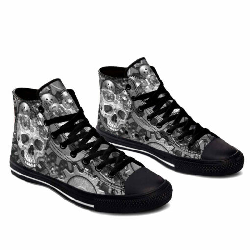 machines skull high top shoes