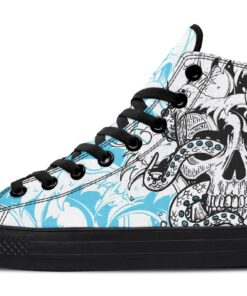 octopus skull high top canvas shoes