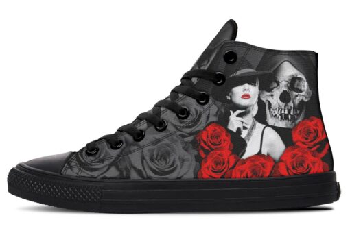 one skull one sexy high top canvas shoes