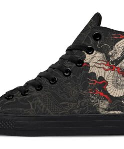 perfect dragon tattoo high top canvas shoes