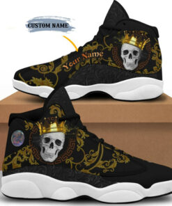 personalized name king skull 13 sneakers xiii shoes