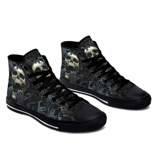 plimsoll skull high top shoes