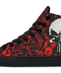 punisher tattoo art high top canvas shoes