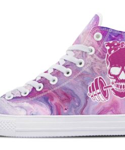 purple acrylic workout high top canvas shoes