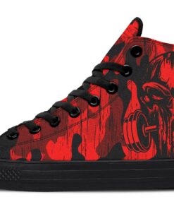 red camo weights boss high top canvas shoes