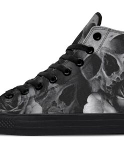 rose in the mouth high top canvas shoes