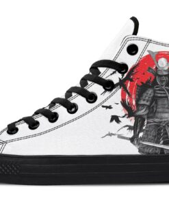 samurai and raven high top canvas shoes