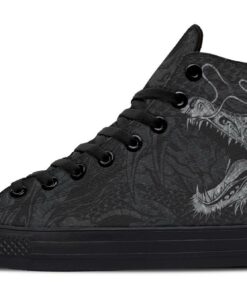 scary dragon high top canvas shoes