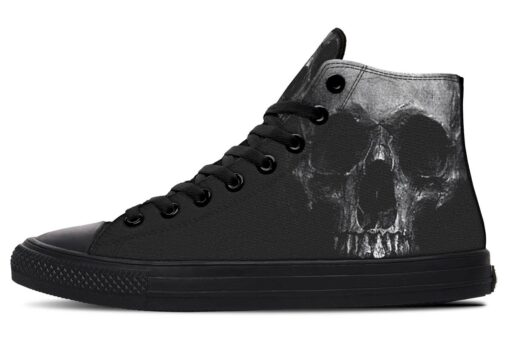 scary skull high top canvas shoes