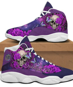 september girl purple skull flowers 13 sneakers xiii shoes
