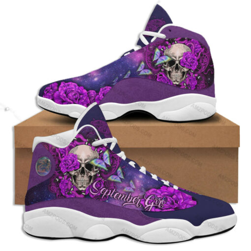 september girl purple skull flowers 13 sneakers xiii shoes