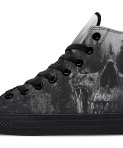 skull and fir high top canvas shoes
