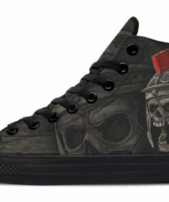 skull gladiator high top canvas shoes