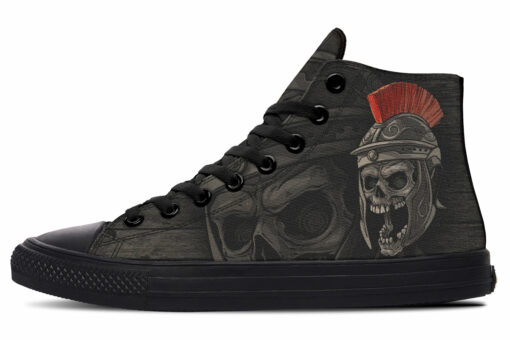 skull gladiator high top canvas shoes