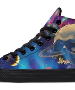 skull in the universe high top canvas shoes