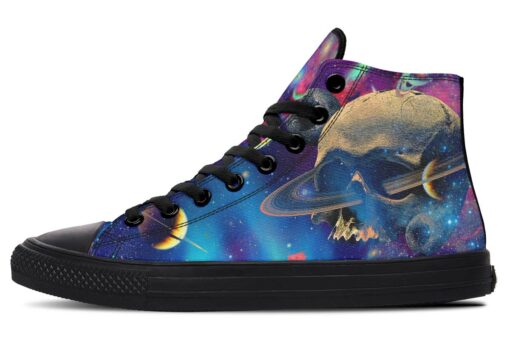 skull in the universe high top canvas shoes