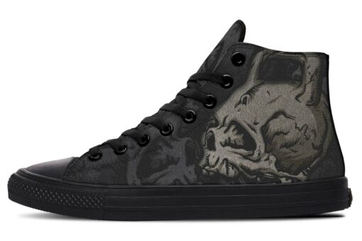 skull kettlebell traning high top canvas shoes