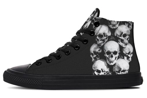 skull tower high top canvas shoes