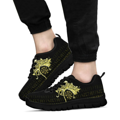 sneakers fenrir raven and vegvisir tattoo yellow a31