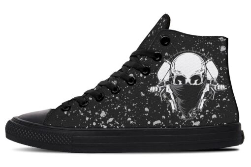 street painter high top canvas shoes