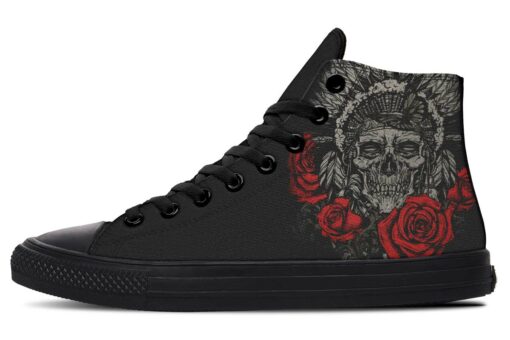 tattoo native chief high top canvas shoes