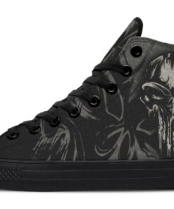 tattoo punisher background high top canvas shoes