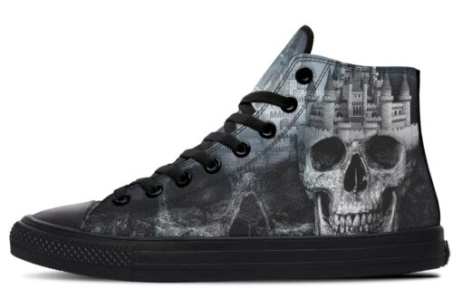 the skull castle high top canvas shoes