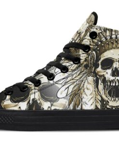 the skull chief high top canvas shoes