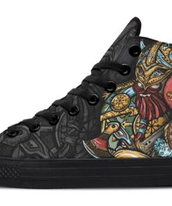 the viking ship high top canvas shoes