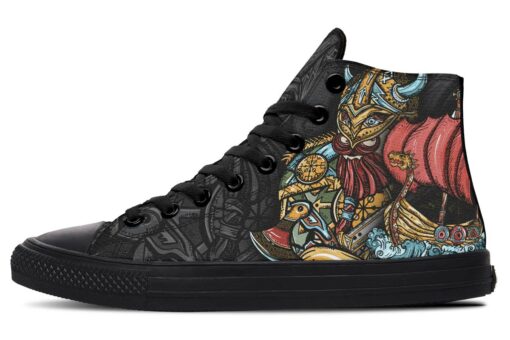 the viking ship high top canvas shoes