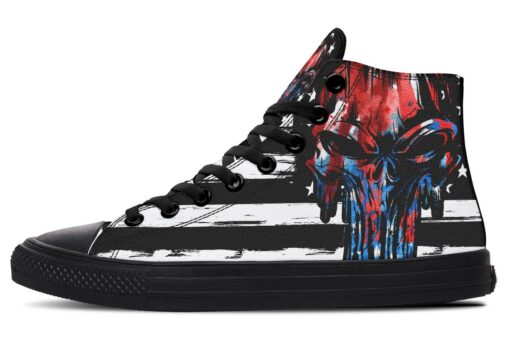 usa punisher high top canvas shoes
