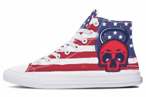 usa red kettlebell high top canvas shoes