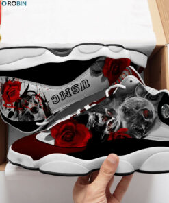 usmc veteran rose skull air jordan 13 sneakers jd13 shoes
