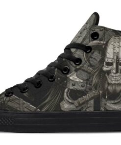 viking warrior high top canvas shoes