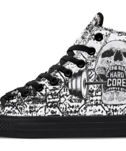 work hard everyday high top canvas shoes